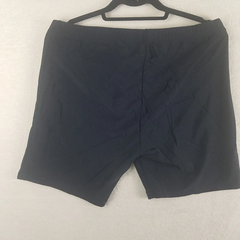 Baleaf Mens Black Athletic Training Shorts Size 2XL Drawstring Shiny Spandex